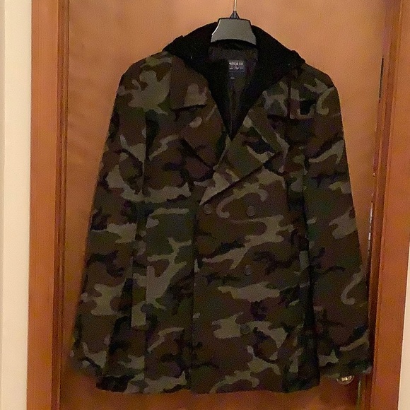 camouflage peacoat